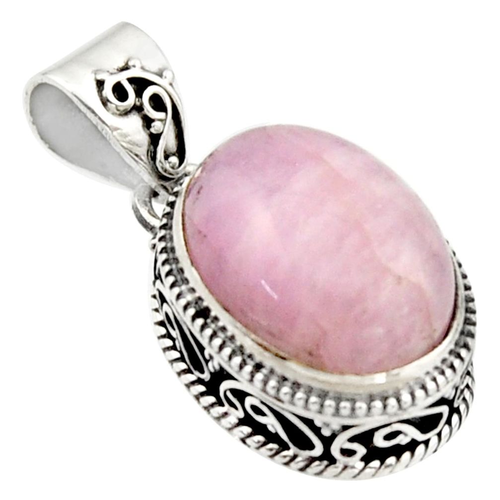 10.33cts natural pink morganite 925 sterling silver pendant jewelry r17823