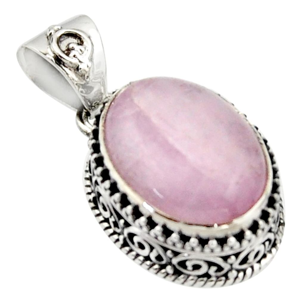 10.04cts natural pink morganite 925 sterling silver pendant jewelry r17829