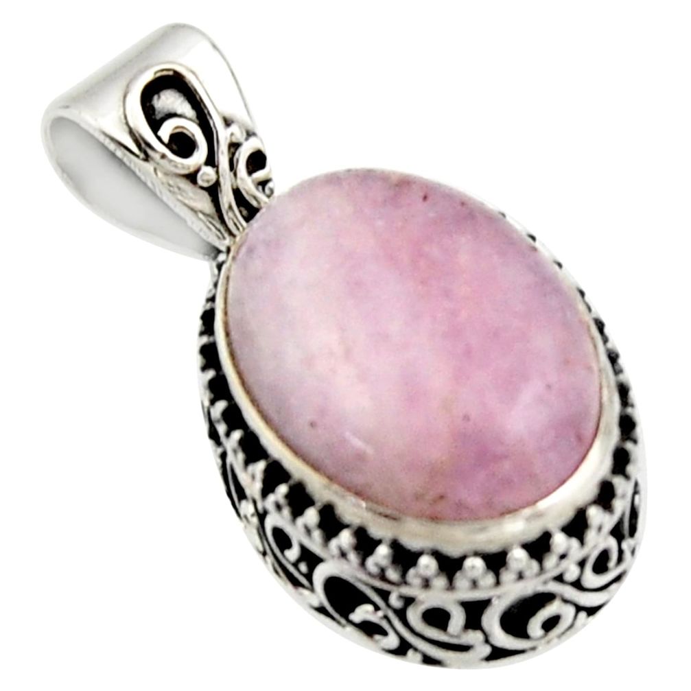 925 sterling silver 9.35cts natural pink morganite oval pendant jewelry r17830