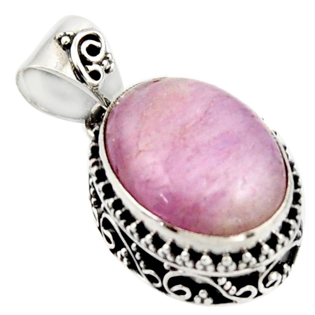 9.97cts natural pink morganite 925 sterling silver pendant jewelry r17832