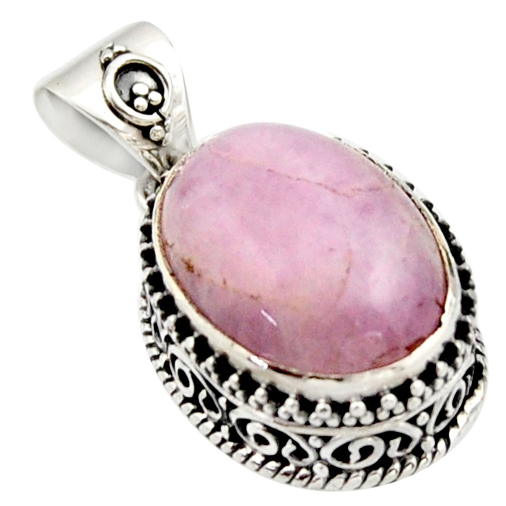 925 sterling silver 10.30cts natural pink morganite oval pendant jewelry r17833