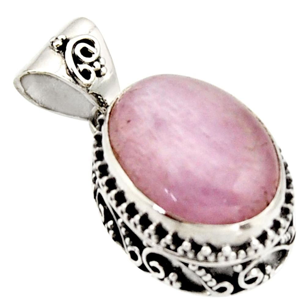 9.63cts natural pink morganite 925 sterling silver pendant jewelry r17838