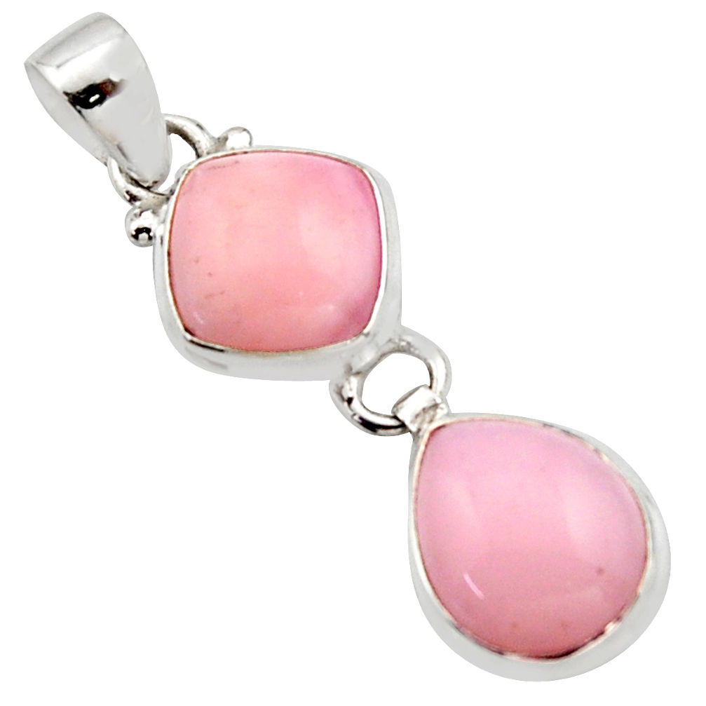 10.31cts natural pink opal 925 sterling silver pendant jewelry r18042