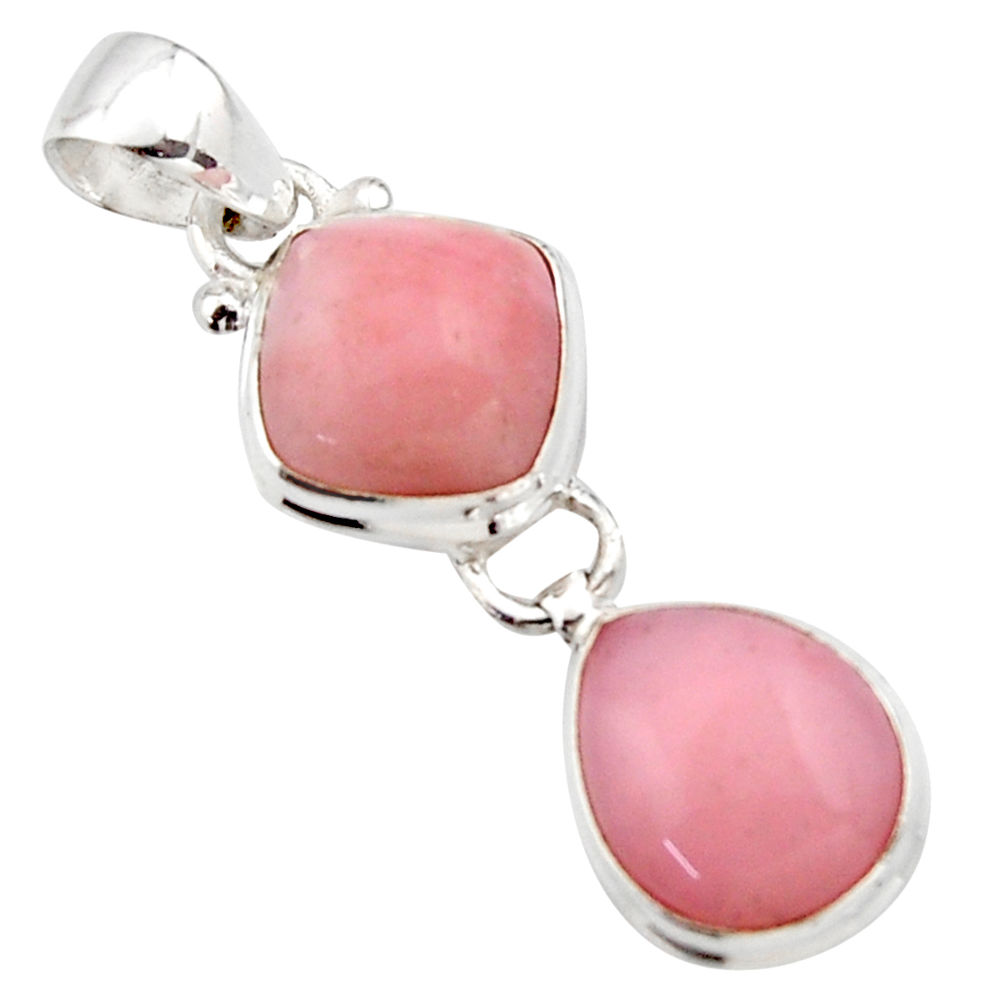 10.37cts natural pink opal 925 sterling silver pendant jewelry r18049