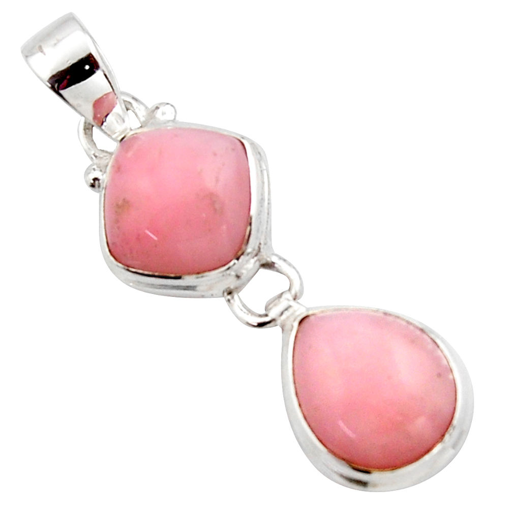 10.31cts natural pink opal 925 sterling silver pendant jewelry r18052