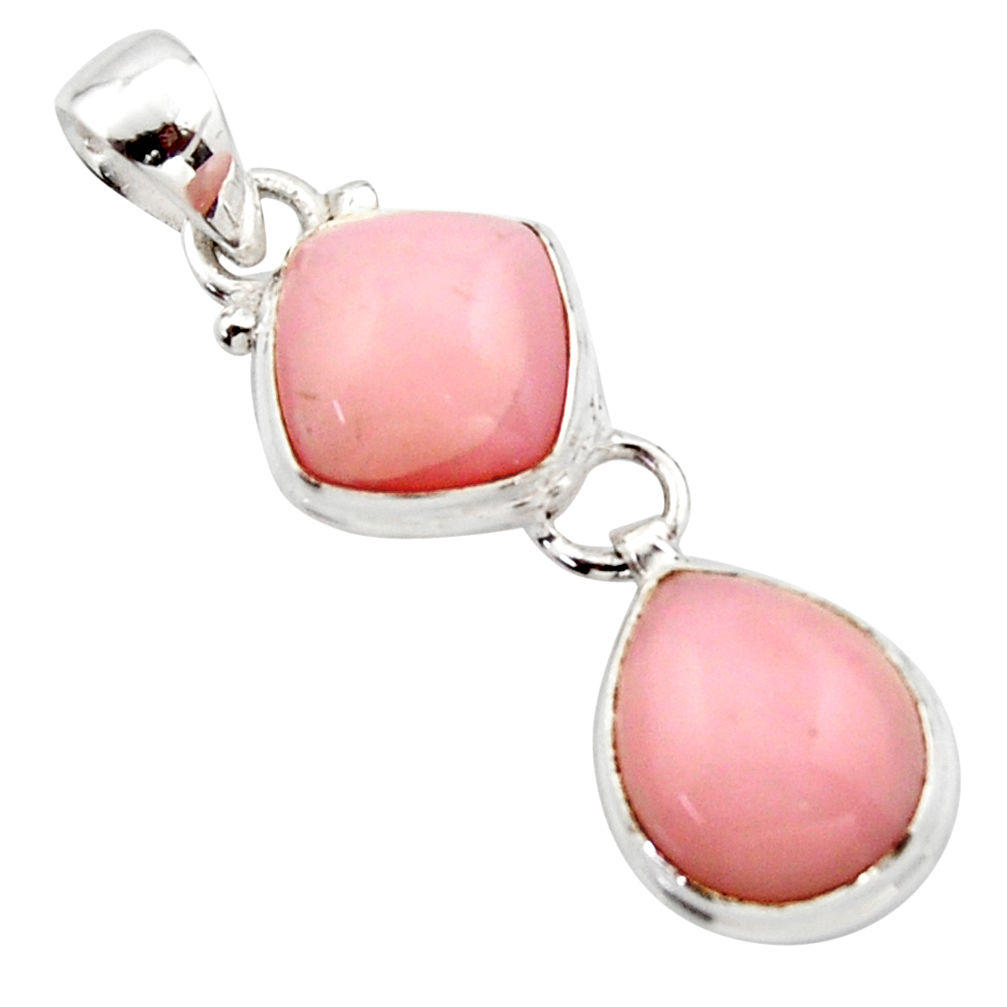 10.21cts natural pink opal 925 sterling silver pendant jewelry r18058