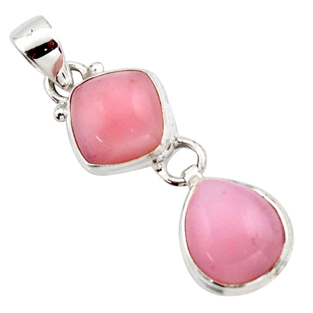 10.29cts natural pink opal 925 sterling silver pendant jewelry r18059