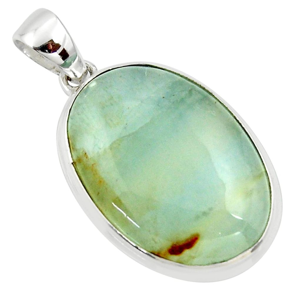 22.44cts aquatine lemurian calcite 925 sterling silver pendant jewelry r39962