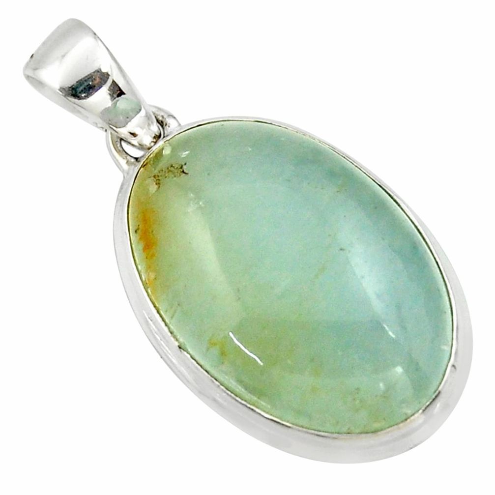 21.48cts aquatine lemurian calcite 925 sterling silver pendant jewelry r39971