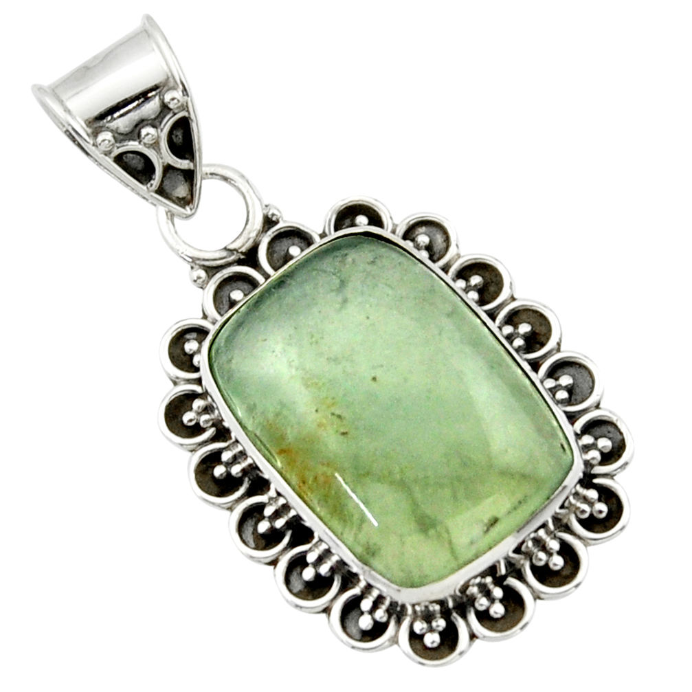 13.67cts aquatine lemurian calcite 925 sterling silver pendant jewelry r40218