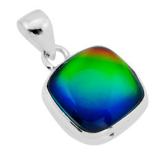 8.91cts aurora opal cushion shape 925 sterling silver pendant jewelry n51783