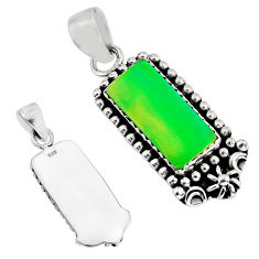 3.04cts back closed fine volcano aurora opal 925 sterling silver pendant y74358