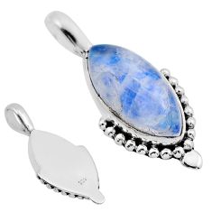 8.45cts back closed natural blue moonstone 925 sterling silver pendant y81482