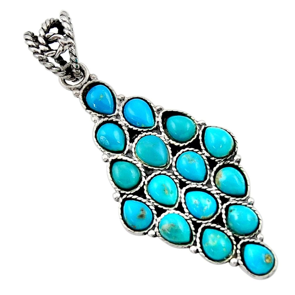 izona mohave turquoise 925 sterling silver pendant d45466
