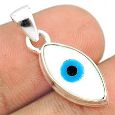 3.08cts blue evil eye talismans 925 sterling silver pendant jewelry u26366