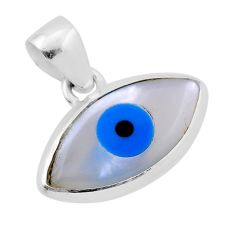 8.57cts blue evil eye talismans marquise sterling silver pendant jewelry n45708