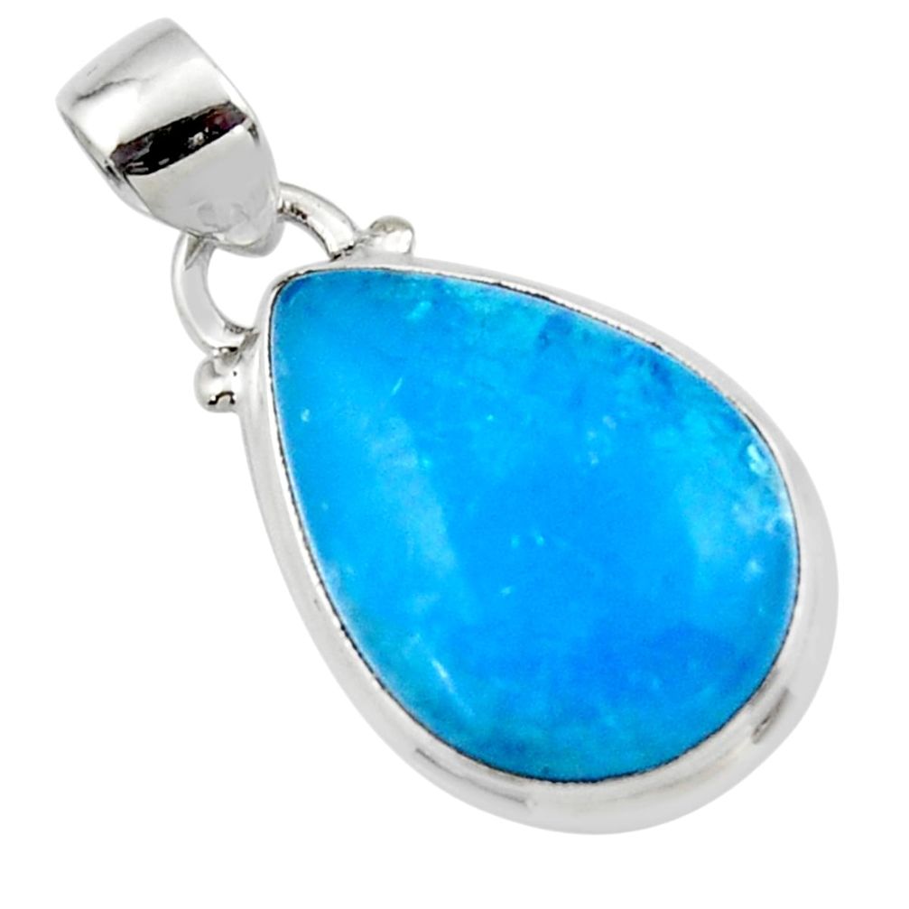 11.65cts blue smithsonite 925 sterling silver pendant jewelry r46526