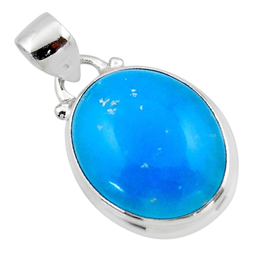 11.17cts blue smithsonite 925 sterling silver pendant jewelry r46527