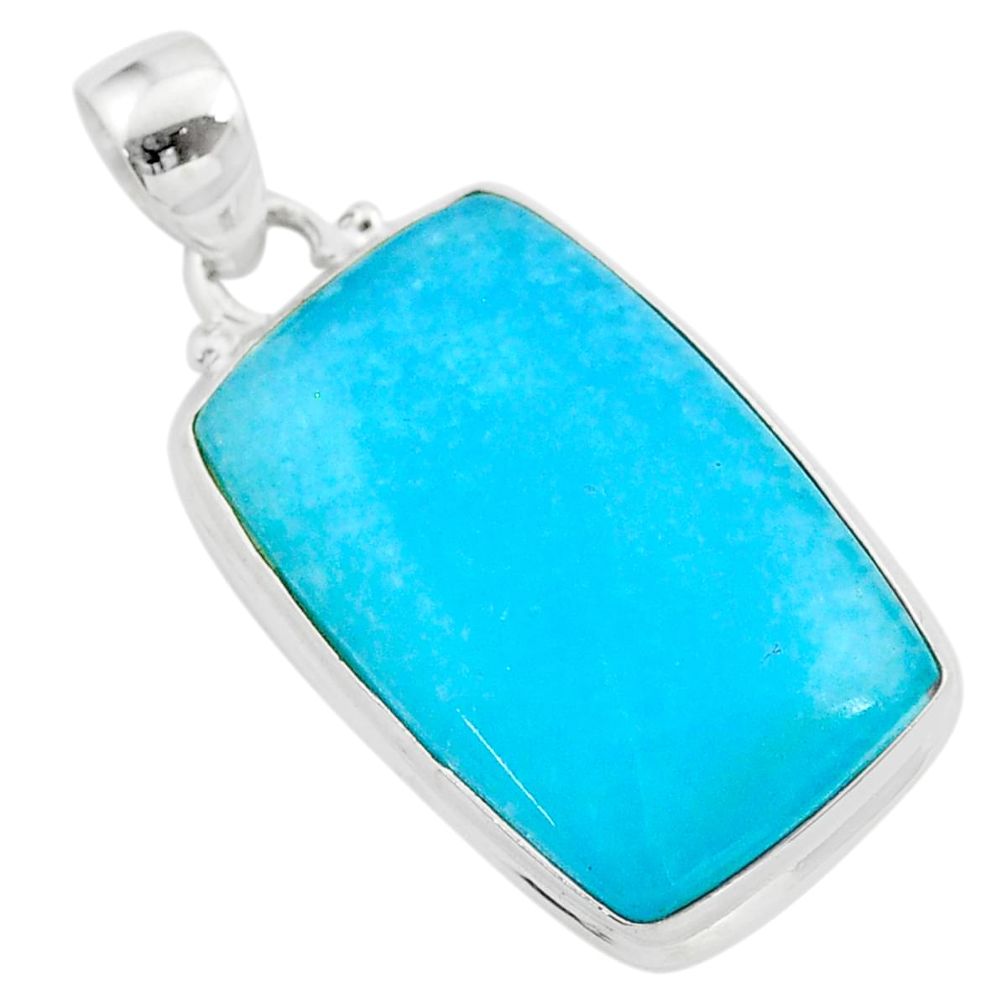 19.23cts blue smithsonite 925 sterling silver handmade pendant jewelry t42371