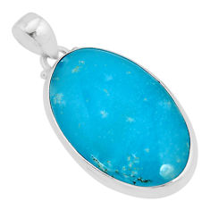 22.54cts blue smithsonite oval shape 925 sterling silver pendant jewelry y71443