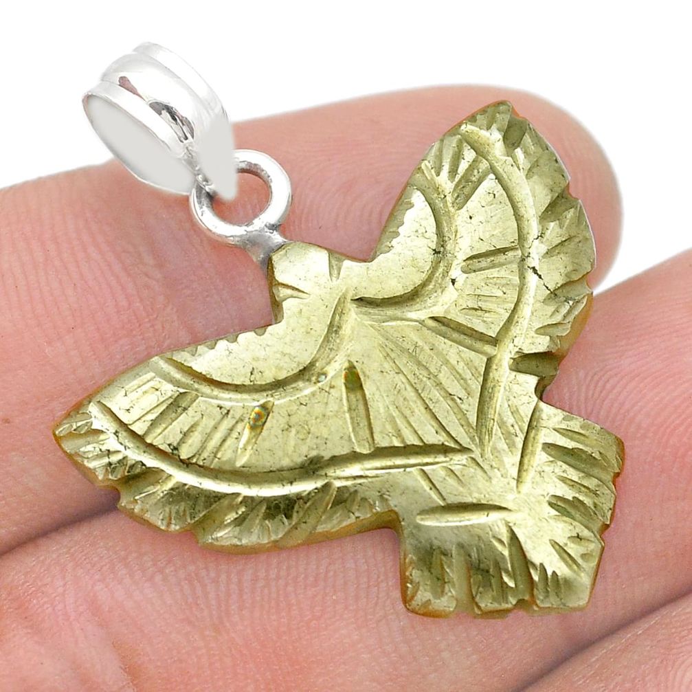 21.44cts eagle natural apache gold 925 sterling silver pendant u75242