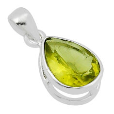 6.17cts faceted natural lemon topaz 925 sterling silver pendant jewelry n41886