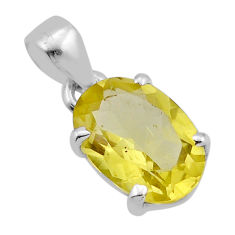 5.76cts faceted natural lemon topaz 925 sterling silver pendant jewelry n42573