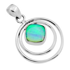 2.89cts fine pink volcano aurora opal 925 sterling silver pendant jewelry y82553