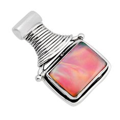 2.98cts fine volcano aurora opal 925 sterling silver pendant jewelry y82521