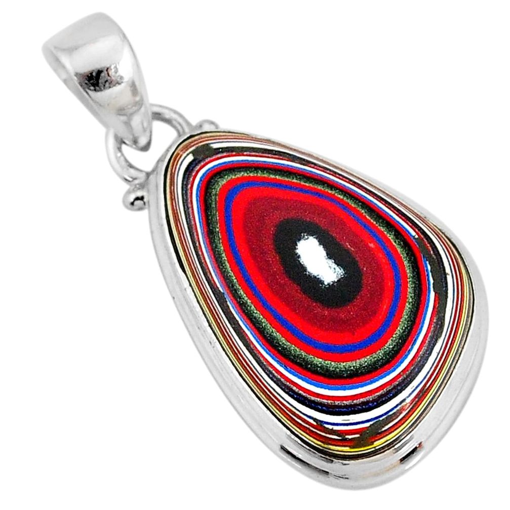 9.05cts fordite detroit agate 925 sterling silver pendant jewelry r77904