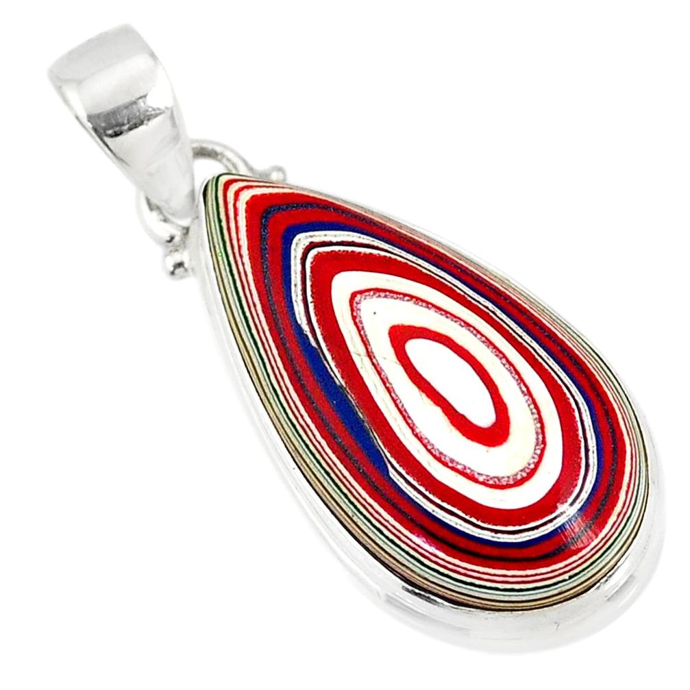 10.05cts fordite detroit agate 925 sterling silver pendant jewelry r77912