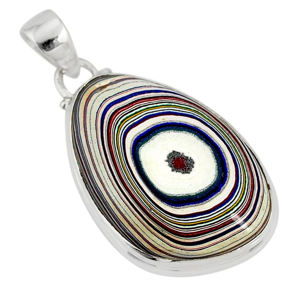 12.58cts fordite detroit agate 925 sterling silver pendant jewelry r77914