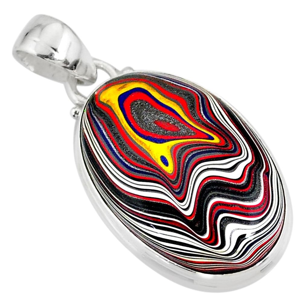 10.08cts fordite detroit agate 925 sterling silver pendant jewelry r77922