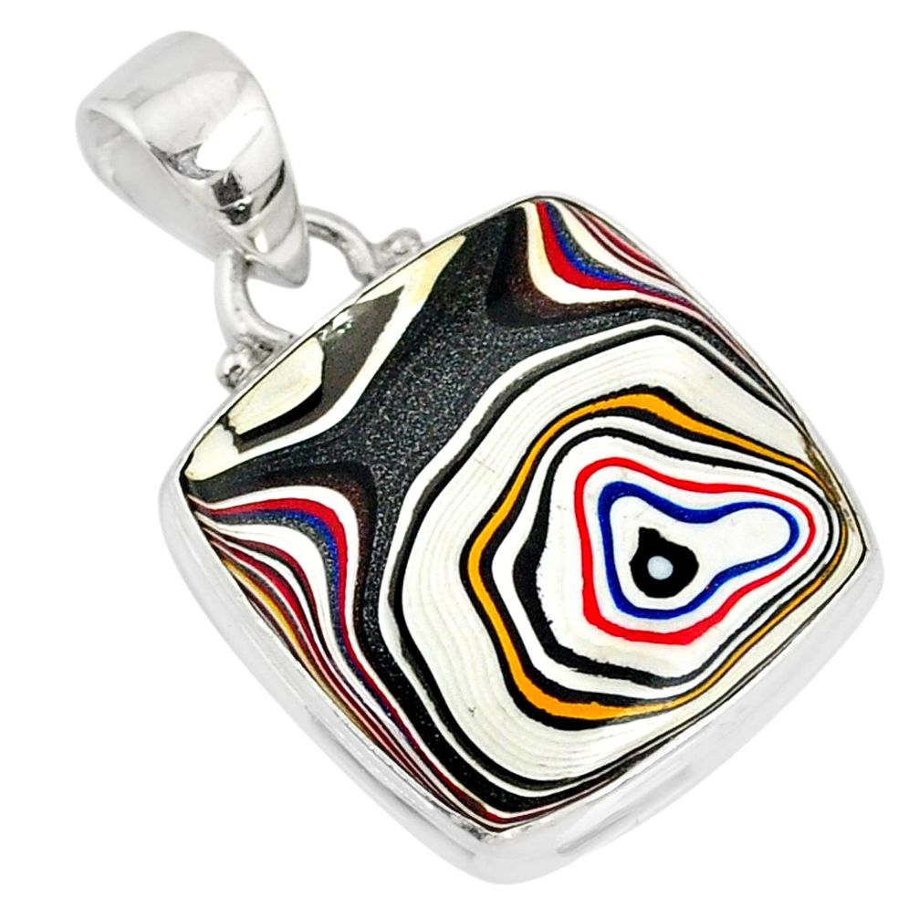 9.65cts fordite detroit agate 925 sterling silver pendant jewelry r77927