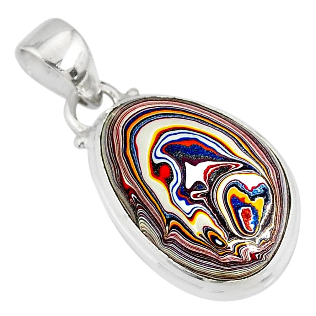 9.68cts fordite detroit agate 925 sterling silver pendant jewelry r77928