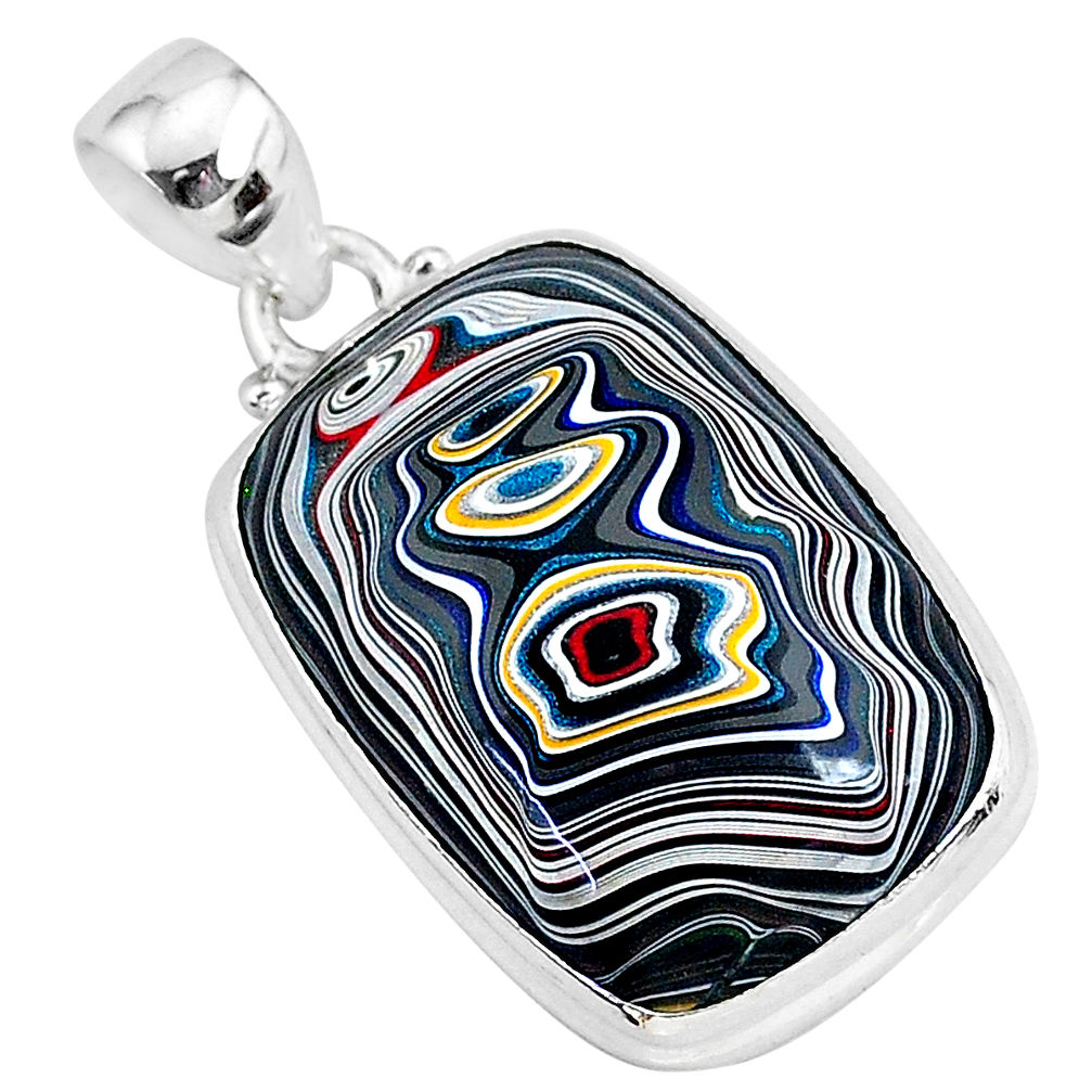 13.15cts fordite detroit agate 925 sterling silver handmade pendant r92628