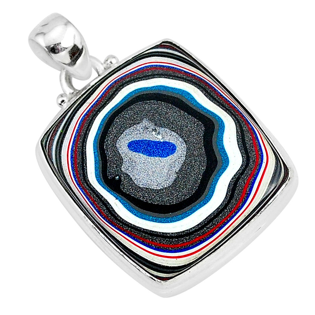 13.15cts fordite detroit agate 925 sterling silver handmade pendant r92629