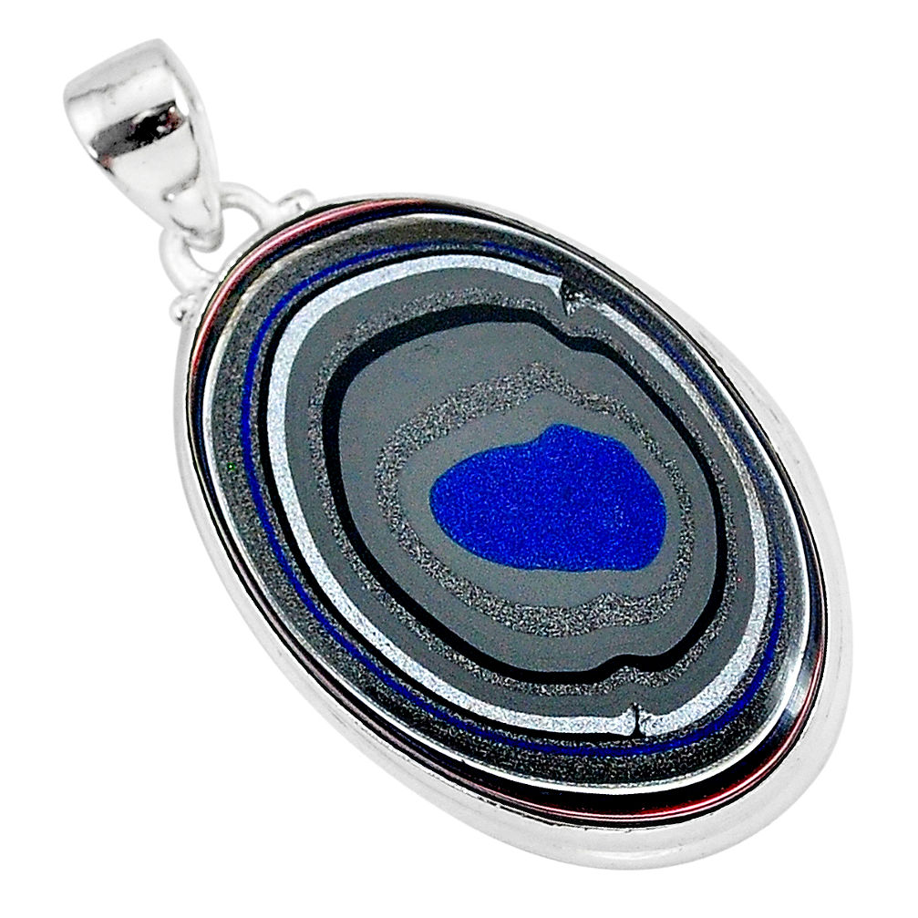 13.62cts fordite detroit agate 925 sterling silver handmade pendant r92633