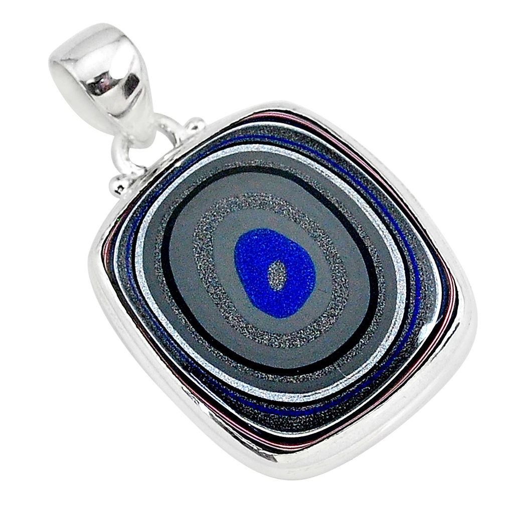12.22cts fordite detroit agate 925 sterling silver handmade pendant r92643