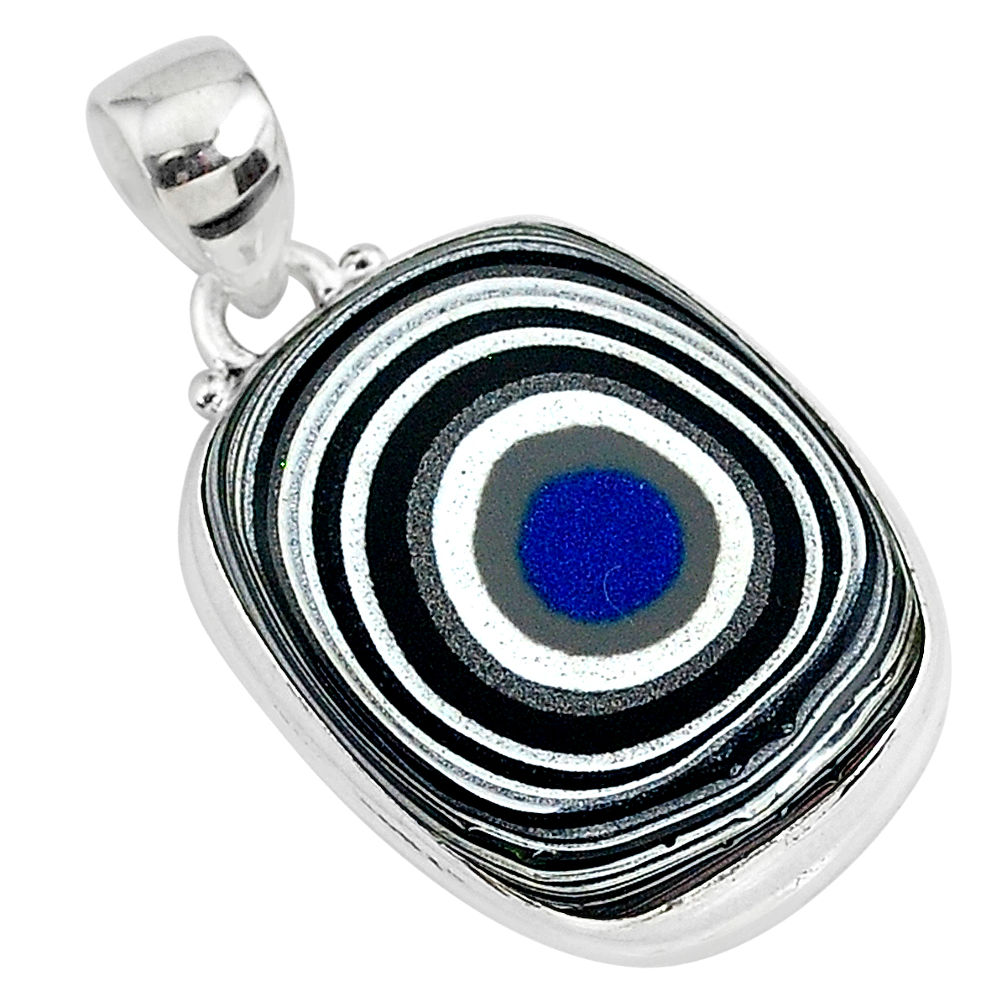 12.22cts fordite detroit agate 925 sterling silver handmade pendant r92650