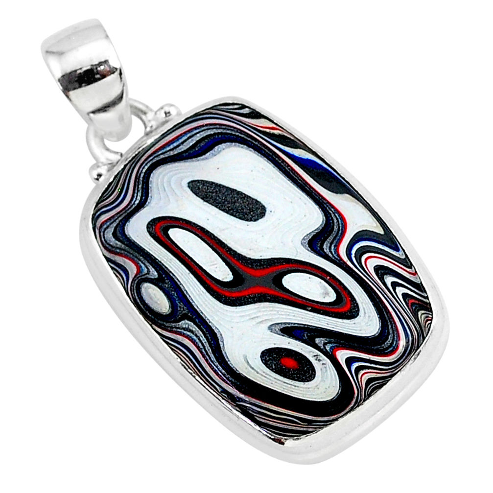 12.22cts fordite detroit agate 925 sterling silver handmade pendant r92658