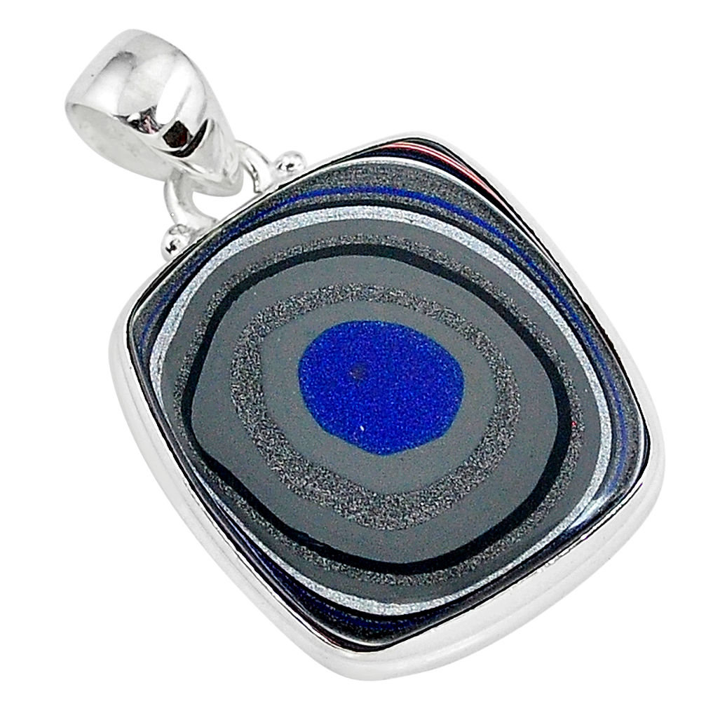 12.58cts fordite detroit agate 925 sterling silver handmade pendant r92662