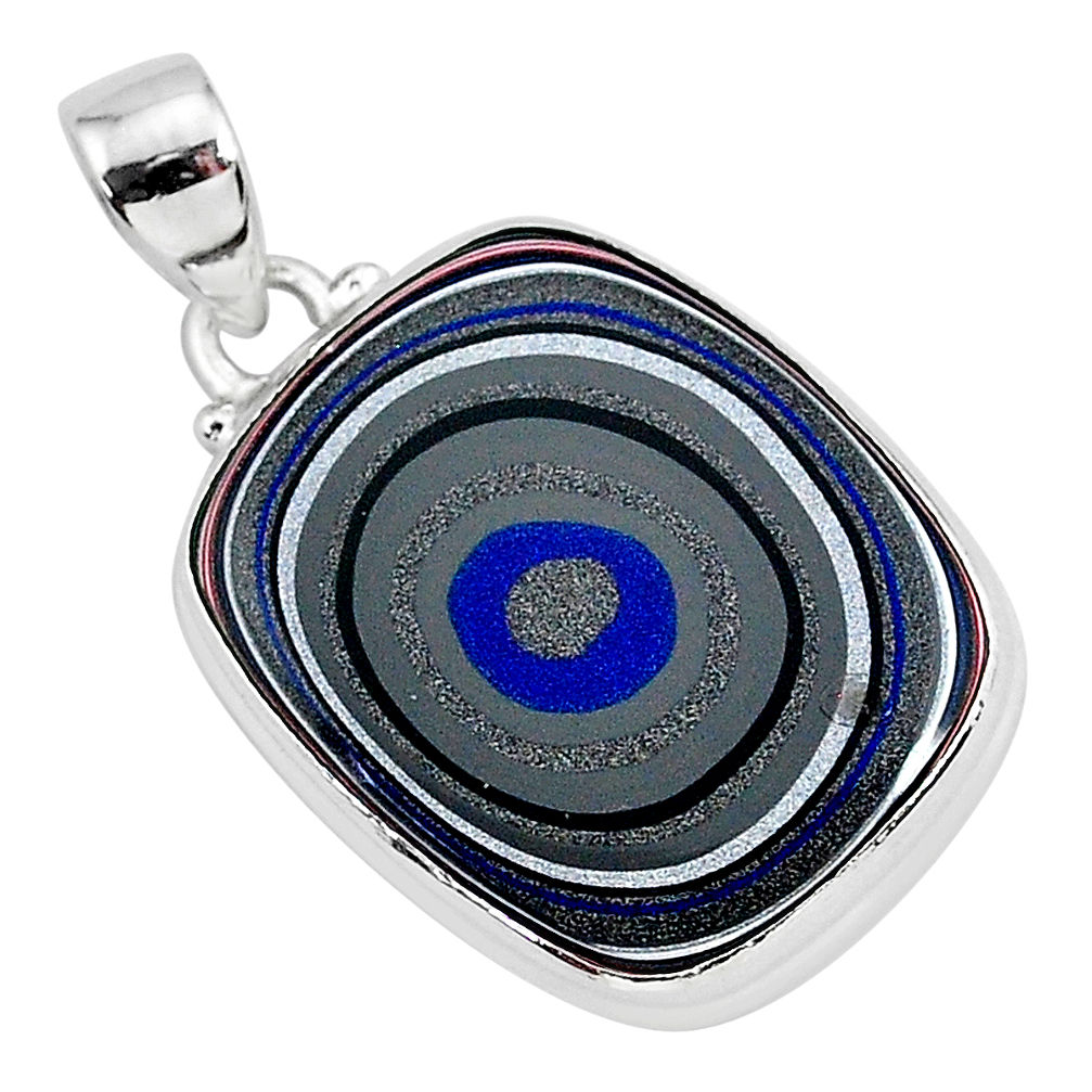 13.15cts fordite detroit agate 925 sterling silver handmade pendant r92679