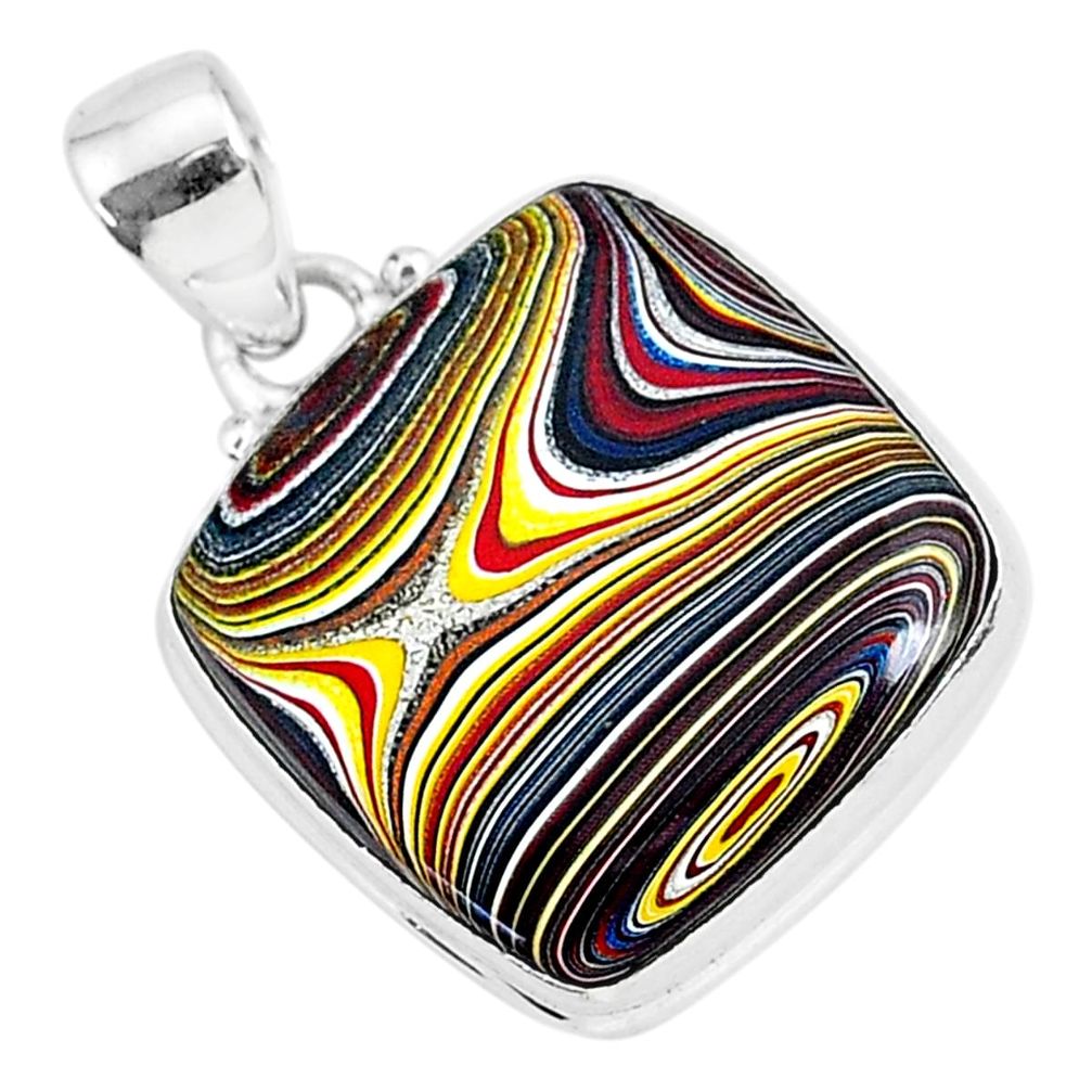 11.17cts fordite detroit agate 925 sterling silver handmade pendant r92688