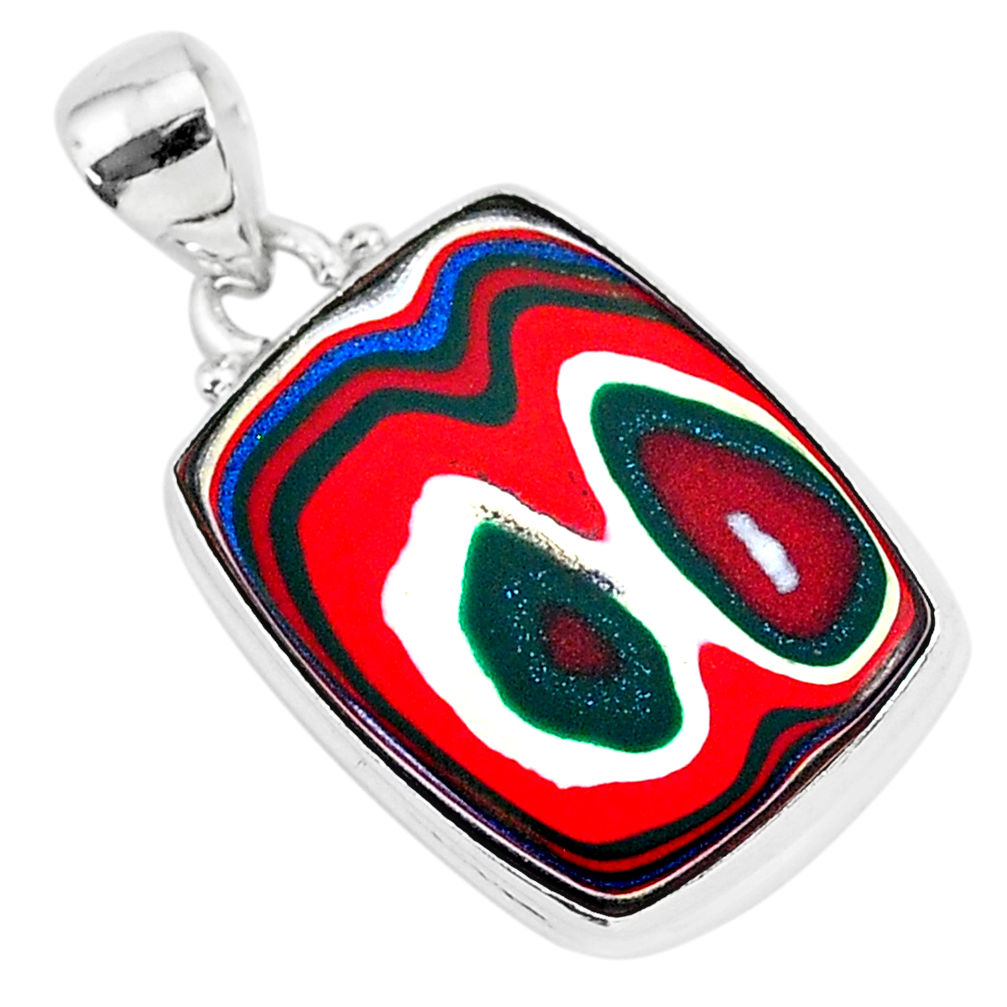 11.73cts fordite detroit agate 925 sterling silver handmade pendant r92690