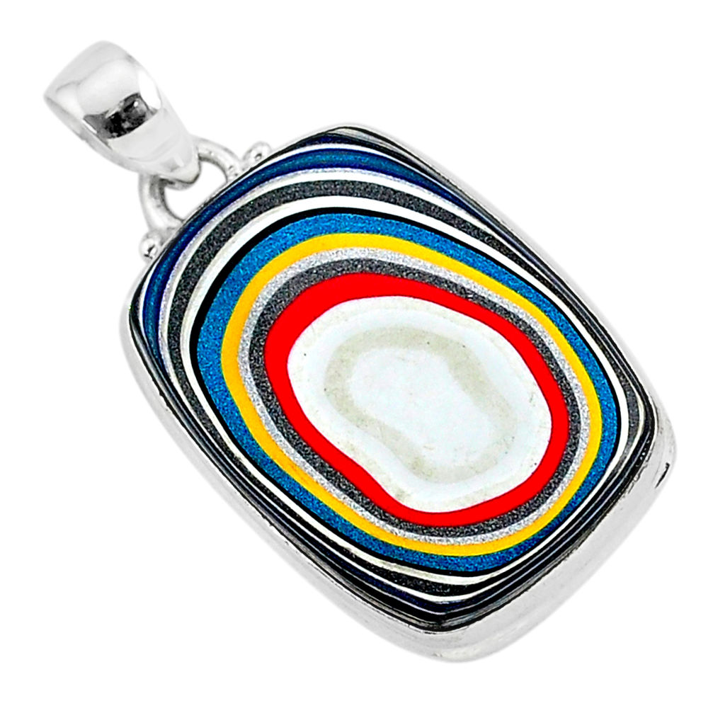 11.17cts fordite detroit agate 925 sterling silver handmade pendant r92696