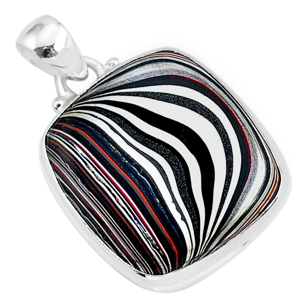 11.57cts fordite detroit agate 925 sterling silver handmade pendant r92705