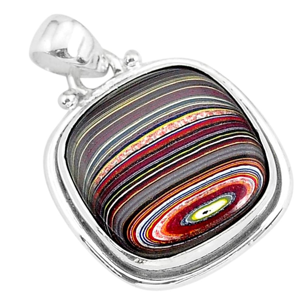 10.65cts fordite detroit agate 925 sterling silver handmade pendant r92707