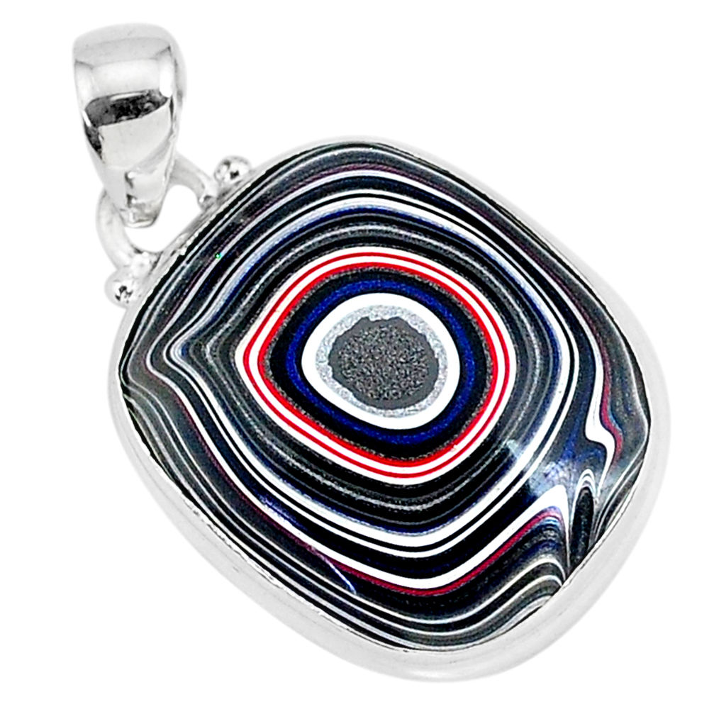 10.65cts fordite detroit agate 925 sterling silver handmade pendant r92709