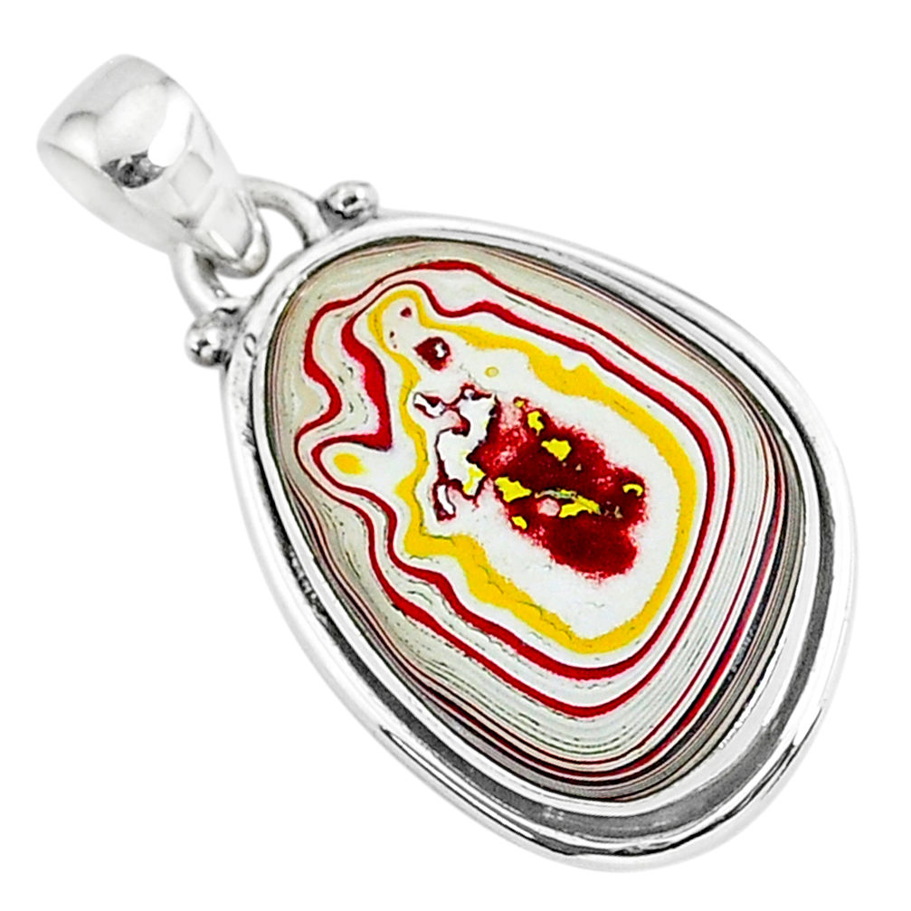 10.60cts fordite detroit agate 925 sterling silver handmade pendant r92719